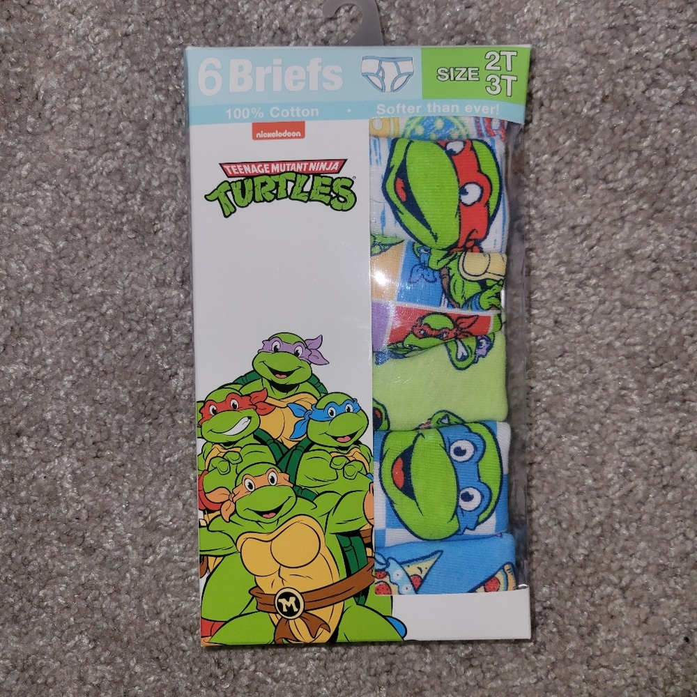 New Boys Size 2t/3t TMNT Briefs